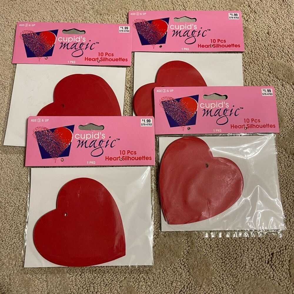 💕 Red Paper Heart Decals Valentines Craft Arts and Crafts Banner Classroom